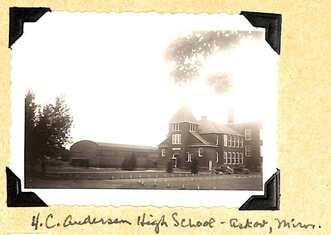 1942 photo of the H. C. Andersen school in Askov, Minnesota