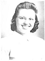 1942 yearbook photo of D. Florence Hansen from Dana College